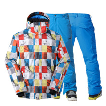 New Thick Warm Ski Suit Men Waterproof Windproof Skiing Set